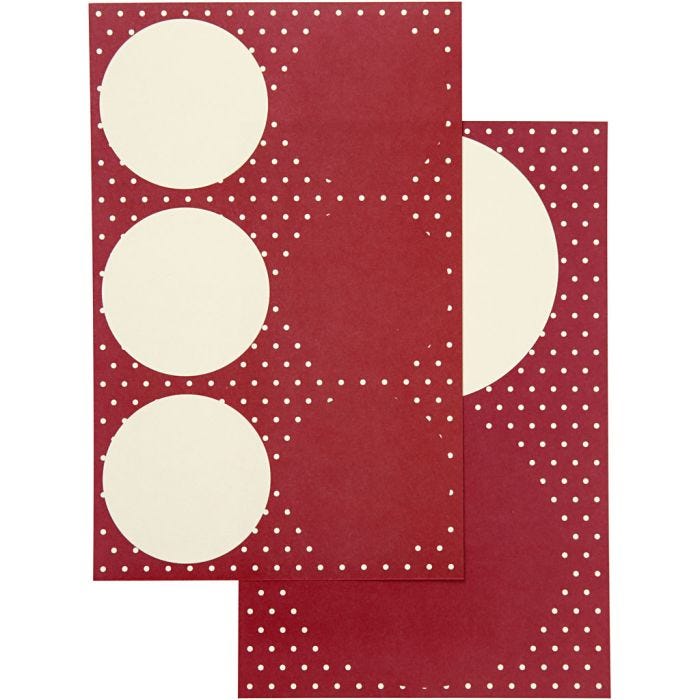 Stickers, diam. 4+6,5 cm, ark 9x14 cm, 4 ass. ark/ 1 pk.
