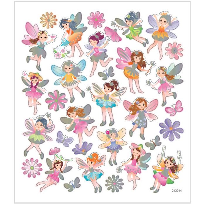 Stickers, feer, ark 15x16,5 cm, 1 ark