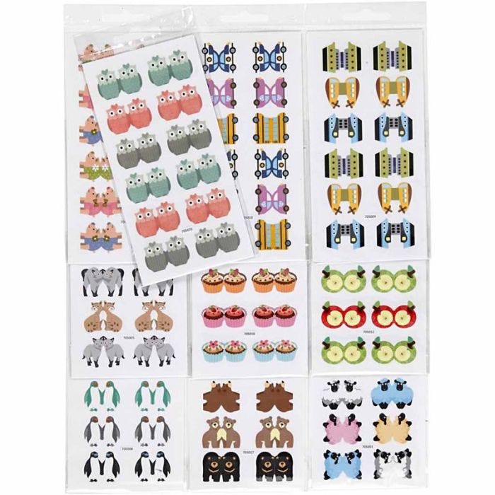 Indexstickers, ark 7,5x15 cm, 10 pk./ 1 pk.