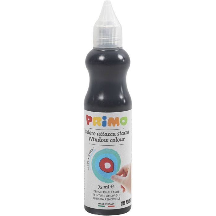 Vinduesmaling, D: 3,2 cm, sort, 75 ml/ 1 fl.