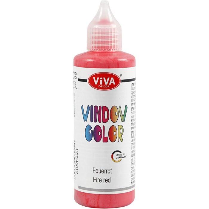 Viva Decor Window Color, rød, 90 ml/ 1 fl.