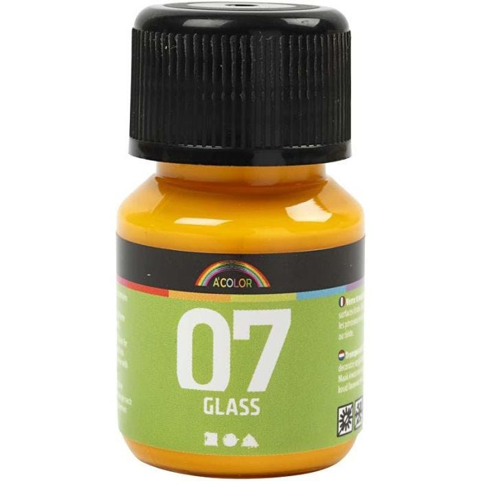 A-Color Glass, gul, 30 ml/ 1 fl.