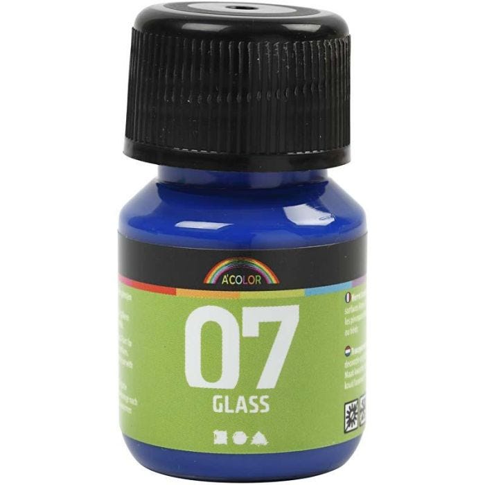 A-Color Glass, brilliant blå, 30 ml/ 1 fl.
