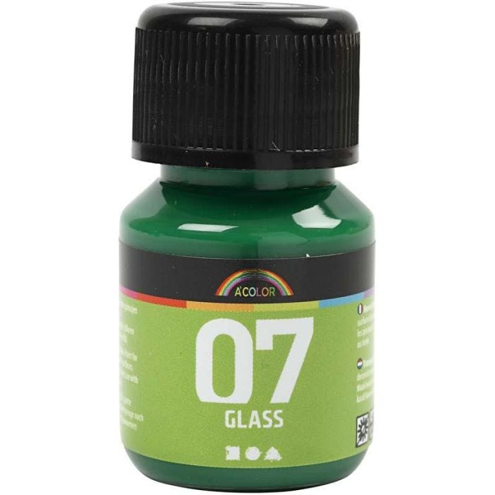 A-Color Glass, brilliantgrøn, 30 ml/ 1 fl.