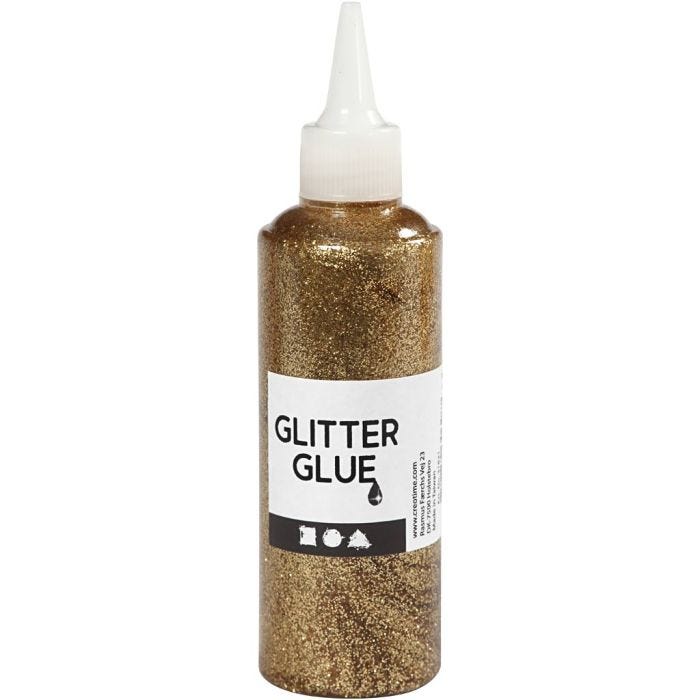 Glitterlim, guld, 118 ml/ 1 fl.