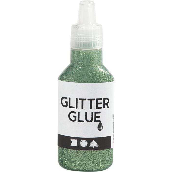 Glitterlim, grøn, 25 ml/ 1 fl.