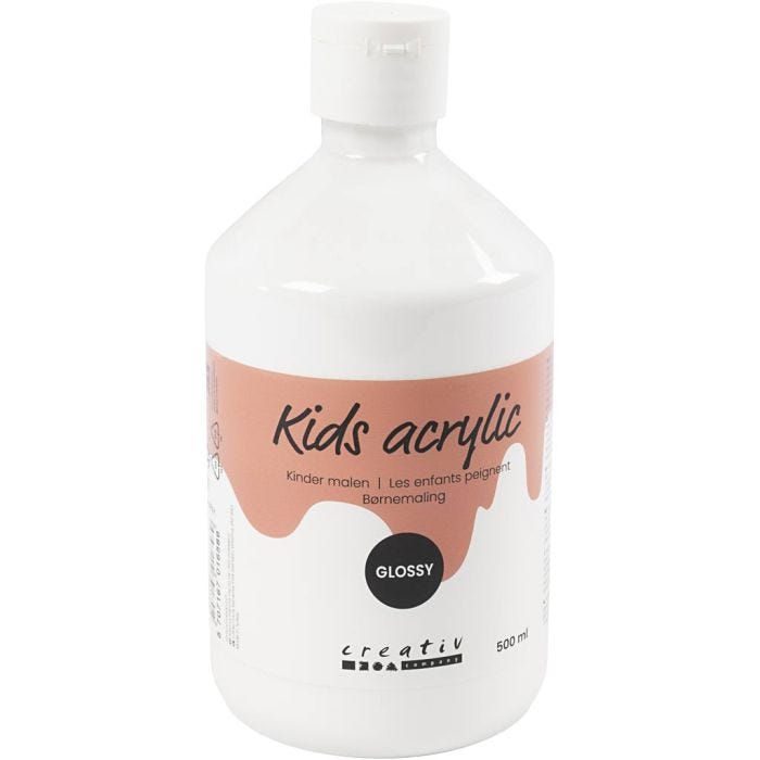 Akrylmaling Blank, hvid, 500ml/ 1 fl.