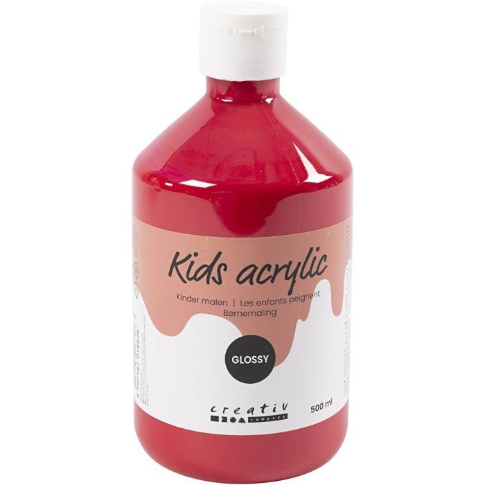 Akrylmaling Blank, primær rød, 500 ml/ 1 fl.