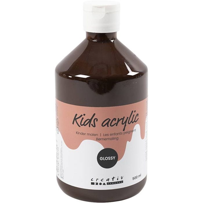 Akrylmaling Blank, brun, 500ml/ 1 fl.