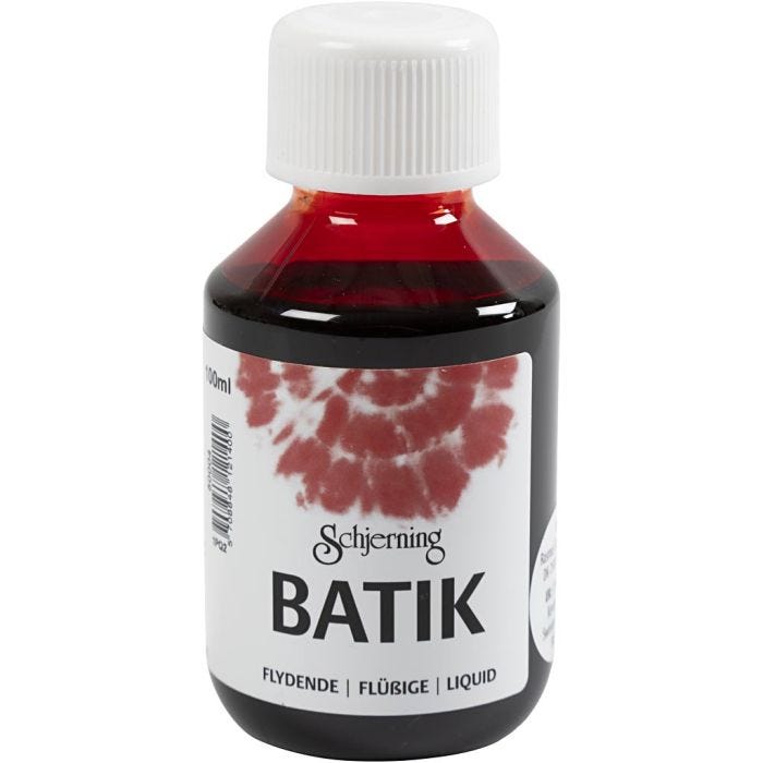 Batikfarve, rød, 100 ml/ 1 fl.