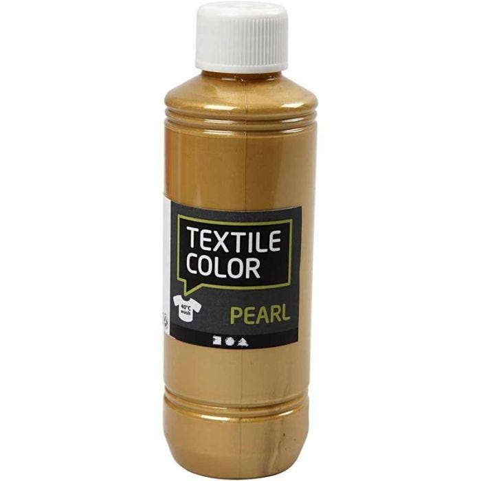 Textile Color, perlemor, guld, 250 ml/ 1 fl.