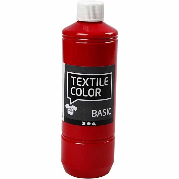 Textile Color, rød, 500ml/ 1 fl.