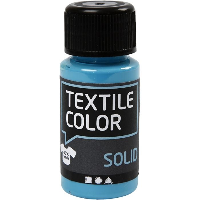 Textile Solid, dækkende, turkisblå, 50 ml/ 1 fl.