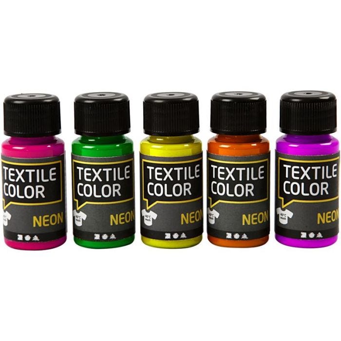 Textile Color, ass. farver, 5x50 ml/ 1 pk.