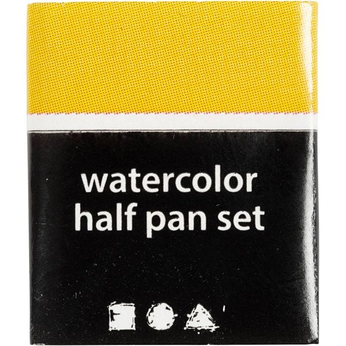 Art Akvarelfarver, ½-pan, str. 10x15x20 mm, klar gul, 1 stk.