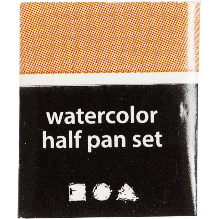 Art Akvarelfarver, ½-pan, str. 10x15x20 mm, lys pudder, 1 stk.