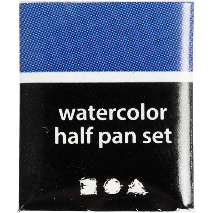 Art Akvarelfarver, ½-pan, str. 10x15x20 mm, mørk blå, 1 stk.