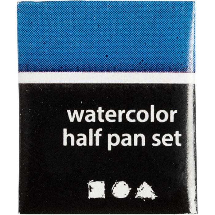Art Akvarelfarver, ½-pan, str. 10x15x20 mm, blå, 1 stk.