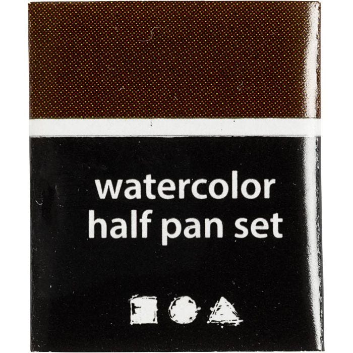 Art Akvarelfarver, ½-pan, str. 10x15x20 mm, brun, 1 stk.