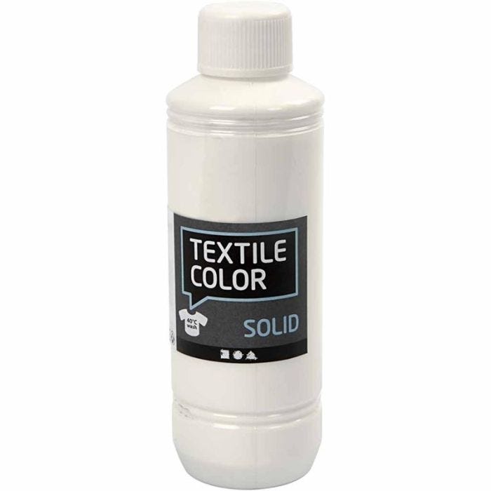 Textile Solid, dækkende, hvid, 250 ml/ 1 fl.