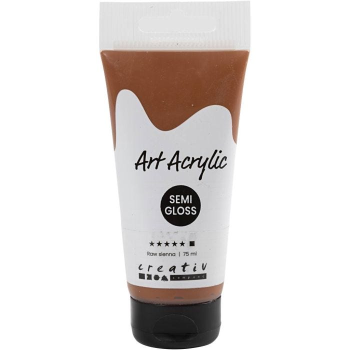 Art Akrylmaling, halvblank, dækkende, raw sienna, 75 ml/ 1 fl.