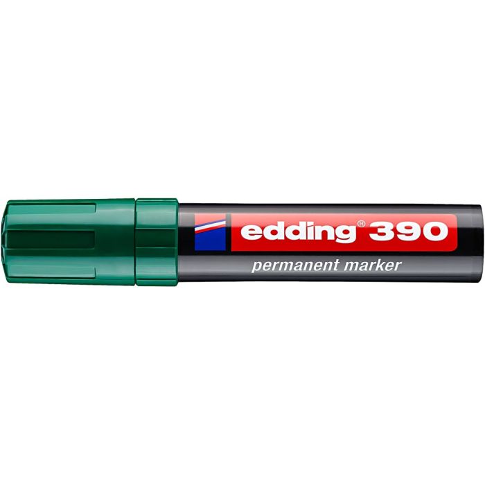 Edding marker 390, streg 4x12 mm, grøn, 1 stk.