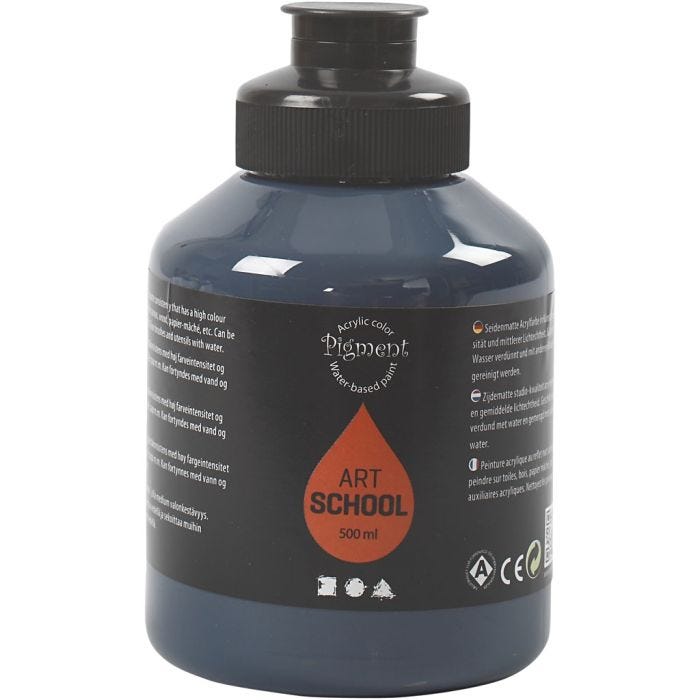 Art Akrylmaling, halvblank, dækkende, indigo, 500 ml/ 1 fl.