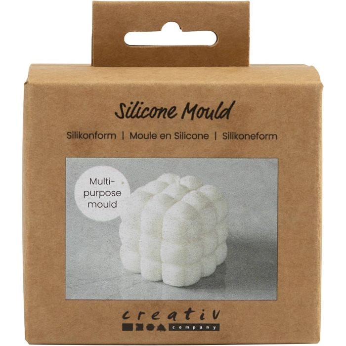 Silikoneform, Firkant med bobler, H: 5 cm, diam. 6 cm, B: 6 cm, 1 stk./ 1 pk.