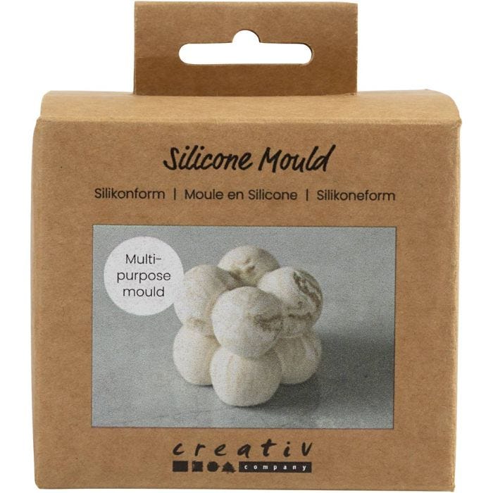 Silikoneform, Firkant med bobler, H: 4 cm, diam. 4 cm, B: 4 cm, 1 stk./ 1 pk.