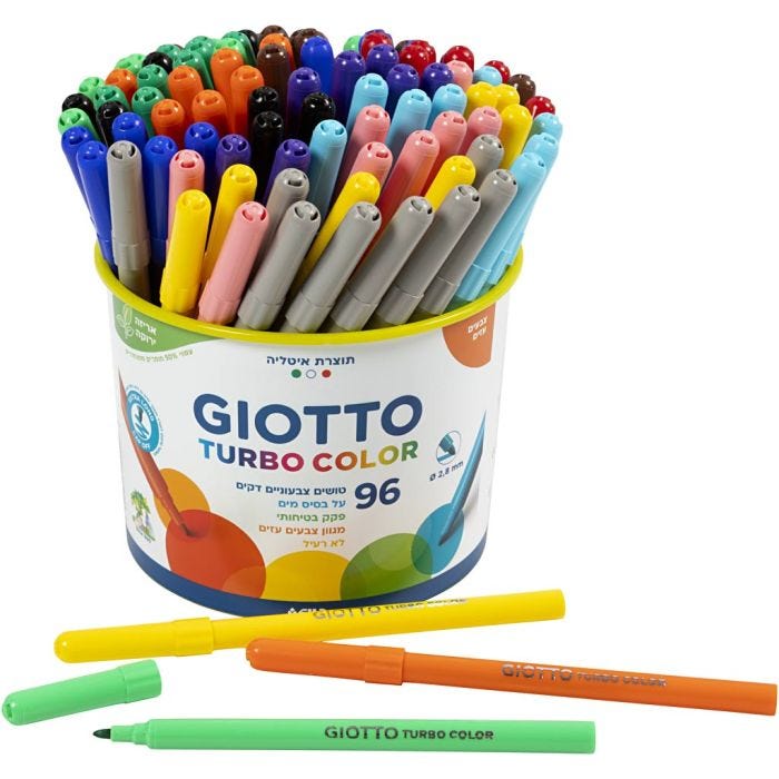 GIOTTO Tuscher, streg 2,8 mm, ass. farver, 96 stk./ 1 spand