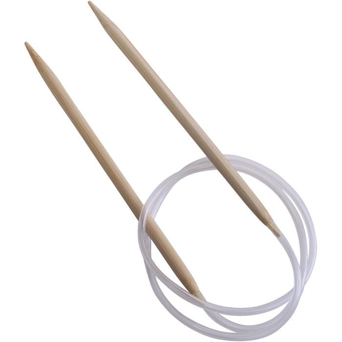 Rundpind i bambus, L: 80 cm, str. 6 mm, 1 stk.