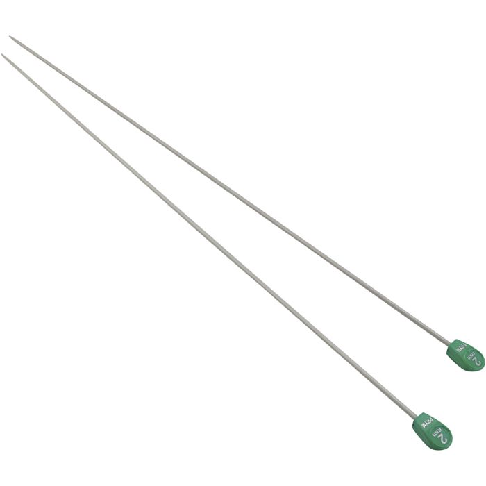 Strikkepinde i aluminium, L: 30 cm, str. 2 mm, 5 par/ 1 pk.