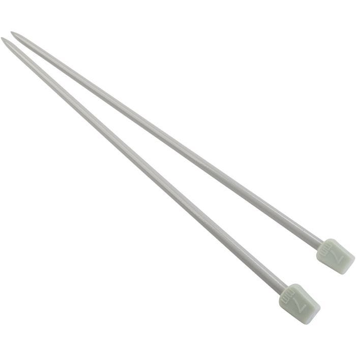 Strikkepinde, L: 30 cm, str. 7 mm, 2 stk./ 1 sæt