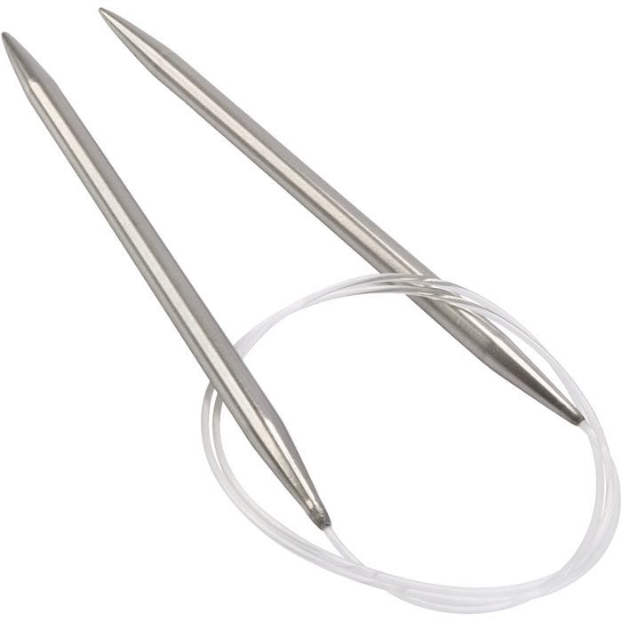 Rundpind i aluminium, L: 80 cm, str. 7 mm, 1 stk.