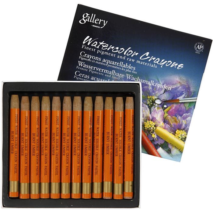 Gallery Akvarel, L: 9,3 cm, orange, 12 stk./ 1 pk.