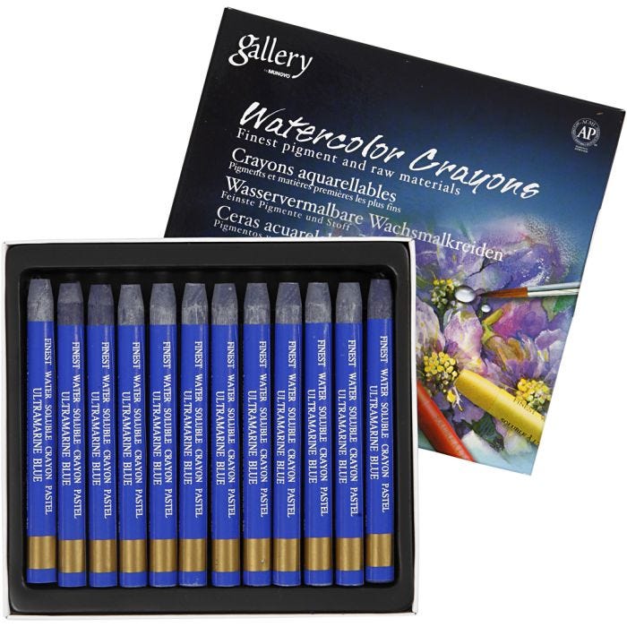 Gallery Akvarel, L: 9,3 cm, tykkelse 8 mm, ultramarine (339), 12 stk./ 1 pk.