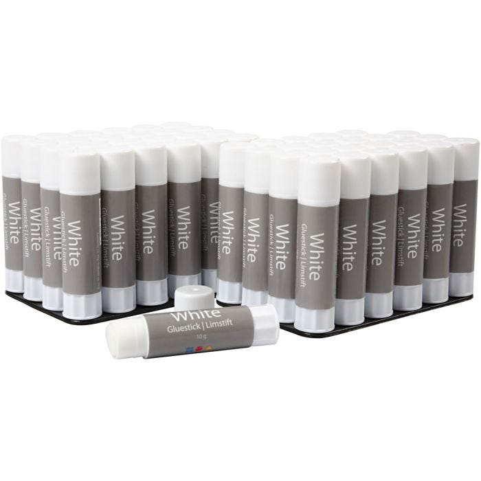 White Limstift , 10 g, 48 stk./ 1 pk.