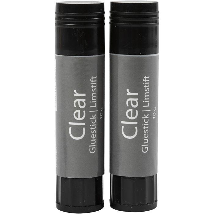 Clear Limstift, rund, 10 g, 2 stk./ 1 pk.