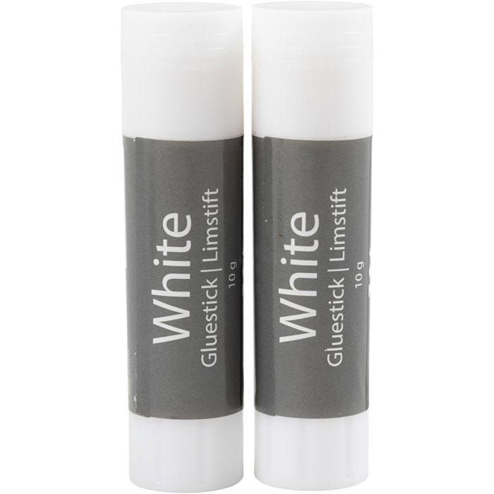 White Limstift , rund, 10 g, 2 stk./ 1 pk.