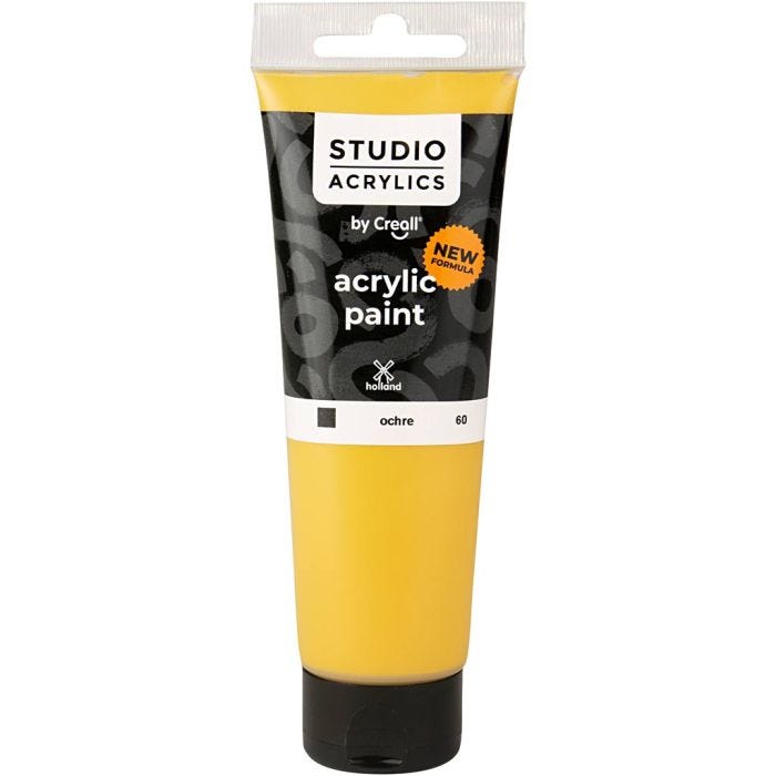 Creall Studio Akrylmaling, dækkende, ochre (60), 120 ml/ 1 fl.