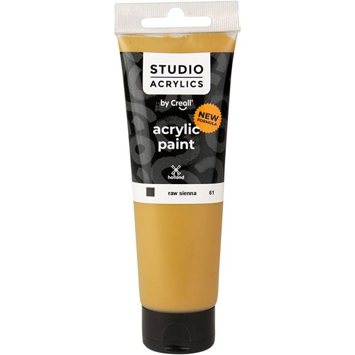 Creall Studio Akrylmaling, dækkende, raw sienna (61), 120 ml/ 1 fl.