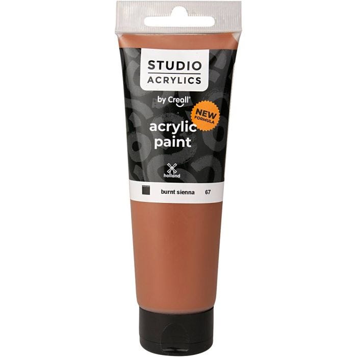 Creall Studio Akrylmaling, dækkende, burnt sienna (67), 120 ml/ 1 fl.