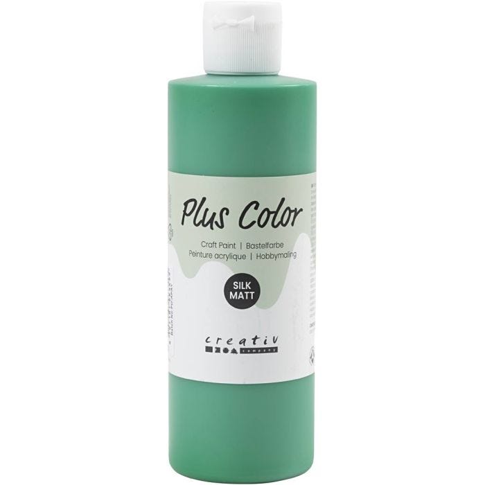 Plus Color Hobbymaling, brilliantgrøn, 250 ml/ 1 fl.