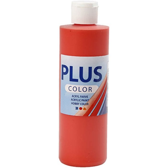 Plus Color Hobbymaling, brilliant red, 250 ml/ 1 fl.