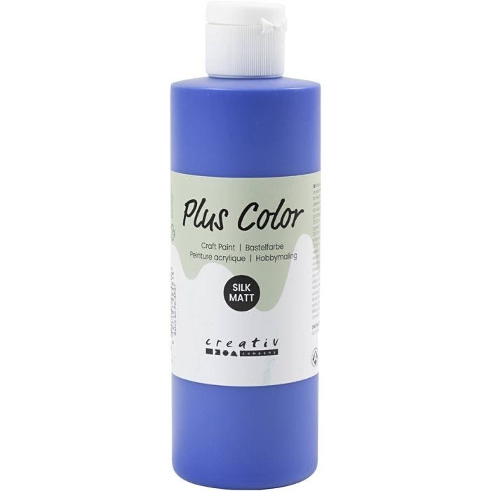 Plus Color Hobbymaling, ultra marine blå, 250 ml/ 1 fl.