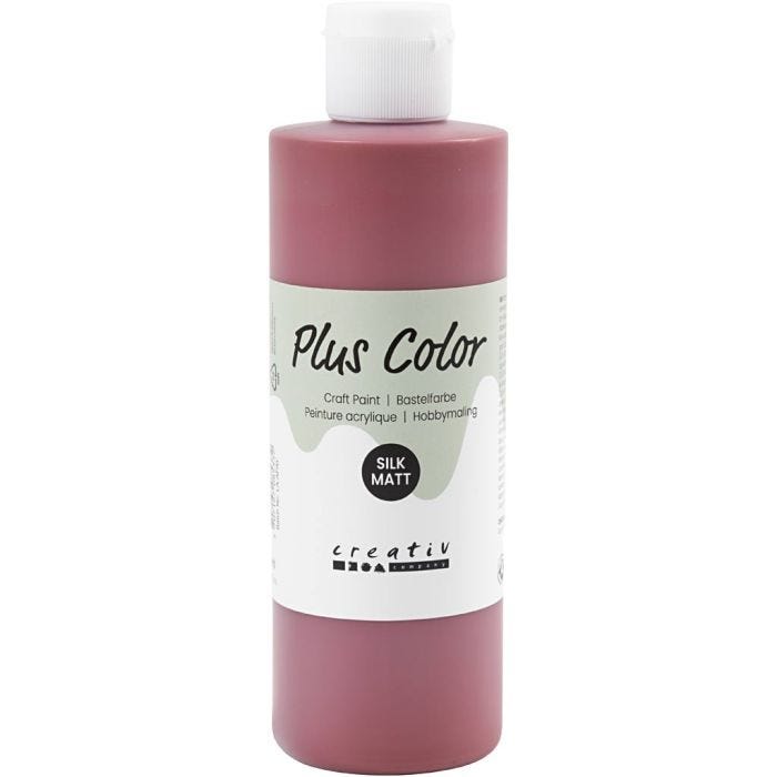 Plus Color Hobbymaling, gl. rød, 250 ml/ 1 fl.