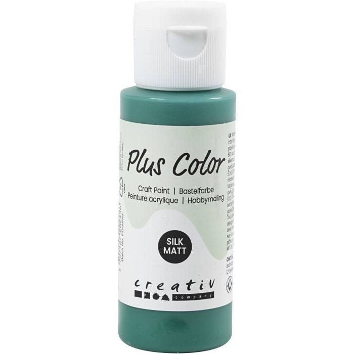Plus Color Hobbymaling, mørk grøn, 60 ml/ 1 fl.