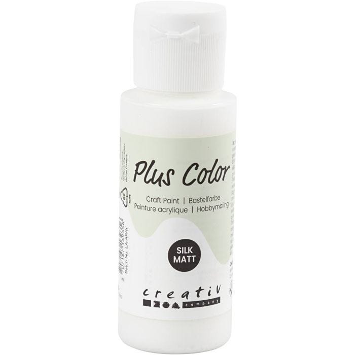 Plus Color Hobbymaling, hvid, 60 ml/ 1 fl.