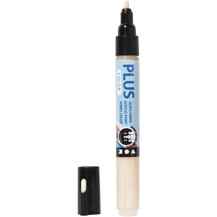 Plus Color Tusch, L: 14,5 cm, streg 1-2 mm, lys pudder, 5,5 ml, 1 stk.