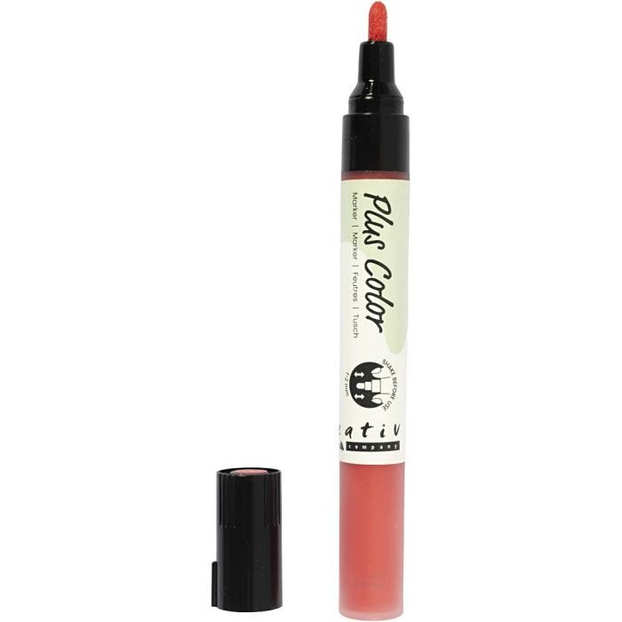 Plus Color Tusch, L: 14,5 cm, streg 1-2 mm, crimson red, 5,5 ml, 1 stk.